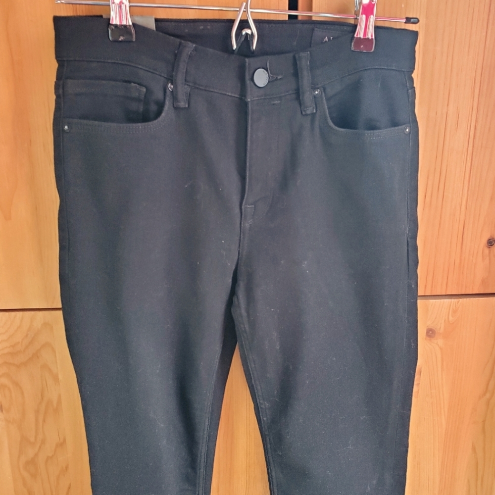 Allsaints NWT Women's Black Grace Mid Rise Body Shaping Skinny Jeans Size 28